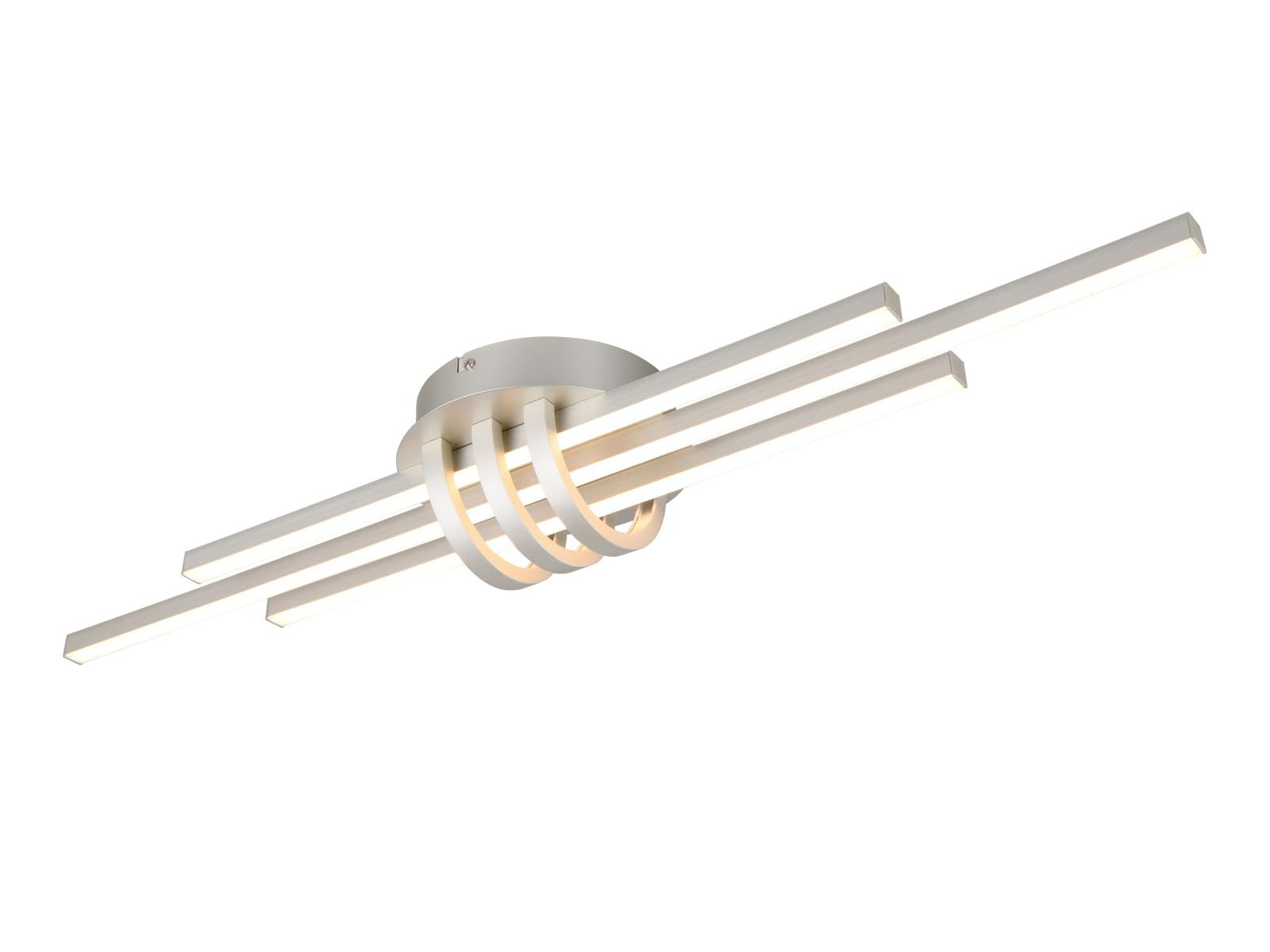 RL LIVE YOUR LIGHT Lampa sufitowa LED, ściemniana za pomocą przełącznika, srebrna, płaska, duża, szerokość 81 cm
