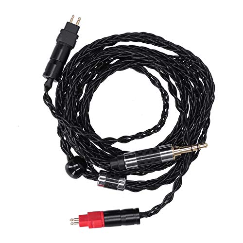 Cabo de áudio de fone de ouvido, fio de áudio OCC de 8 núcleos balanceado de agulha dupla para Sennh