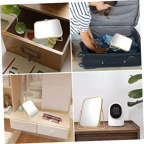 Espejo de maquillaje Ipetboom giratorio 360° con soporte metálico miniatura 3