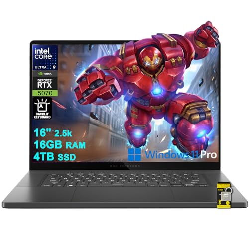 Image of ASUS ROG Zephyrus G16 Gaming AI Laptop 16 inch 2560x1600 OLED 240Hz (500nits) Intel 16-core Ultra 9 285H 16GB RAM 4TB SSD GeForce RTX 5070 (Up to 798 AI Tops) RGB Backlit Win11Pro ICP Hub