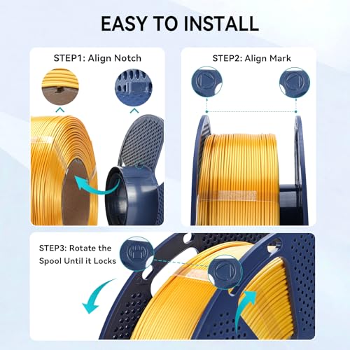 Image of SUNLU 500g Silk PLA Filament Refill, 0.5KG /Roll, Light Gold+Black+White+Grey