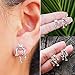 Junenoma Deux Façon Grenouille Boucles d'oreilles, Grenouille Amant Bijoux, 2021 Nouvelle Oreille Veste Boucles d'oreilles pour Les Femmes Grenouille Amant Bijoux, Boucles d'oreilles Cadeau