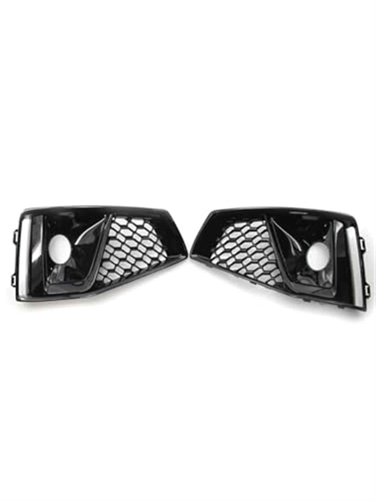 Dla A4L Sports Edition 2018-2020 2 szt. Przednia rama światła przeciwmgielnego Auto Modified Parts 8WD807681J 8WD807682J Listwa przeciwmgielna(BLACK Honeycomb Perforated)