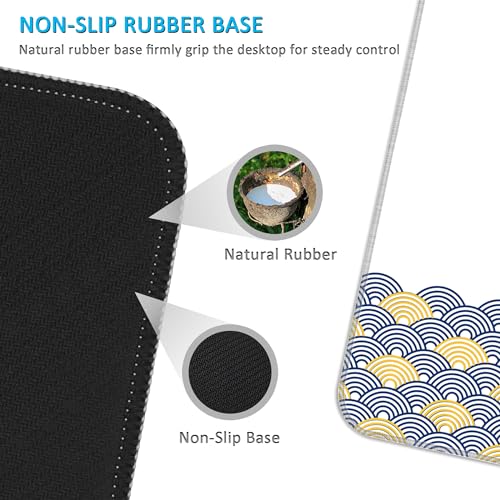 Tapis de souris grand format LL-COEUR pour stabiliser clavier et souris