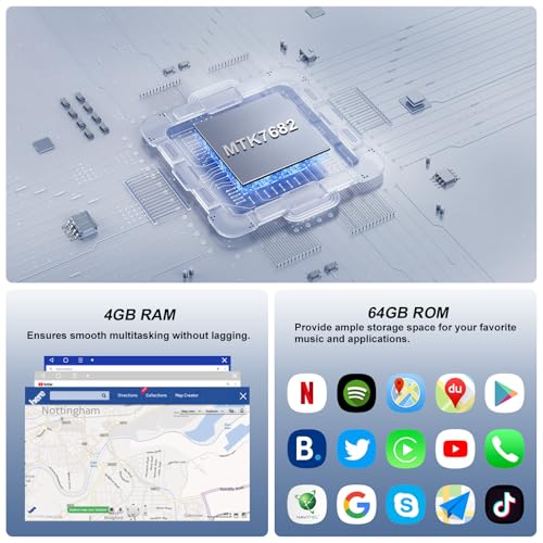 13.1" QLED Car Radio Stereo Upgrade for Chevy Silverado & GMC Sierra 2014-2018, 8-core Head Unit 4GB+64GB with CarPlay/Android Auto,2K Touch Screen and 1080P Backup Camera