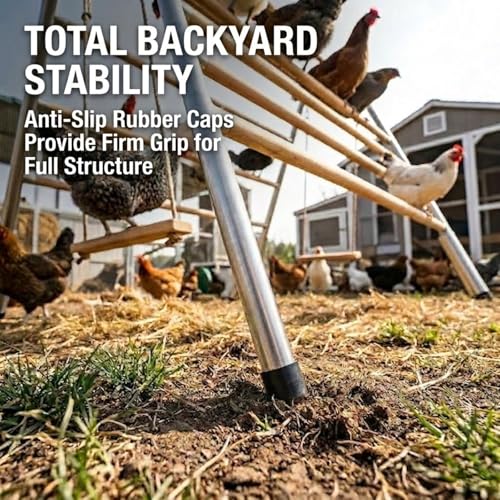 Image of CHIKENCOOP Chicken Coop Roosting Perch Essentials：Perfect for Backyard Poultry, Easy Installation Farm Roost Toys for Chickens(81.7''L x 41.3'' W x 41.7H'')