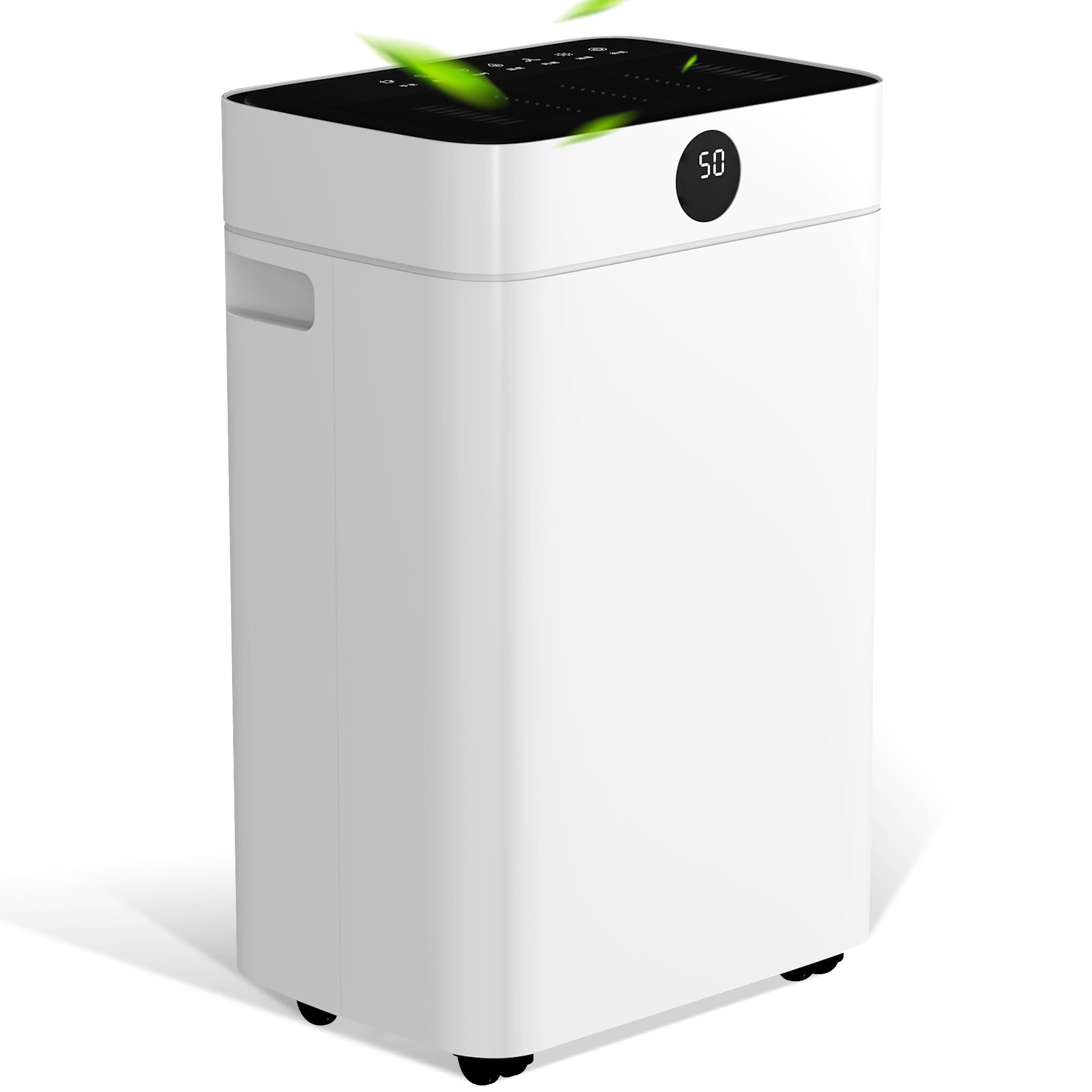 Dehumidifier 25L, Dehumidifiers for Home, Continuous Drainage, Laundry Drying Mode, Sleep Mode, 24Hr Timer, 2.8L Water Tank & Drainage Hose