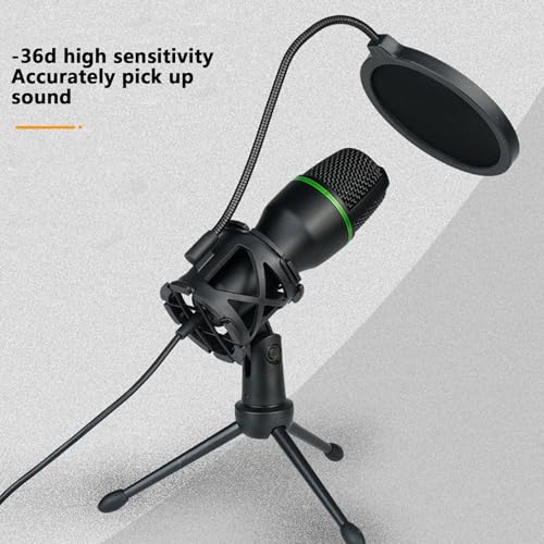 Genérico Micrófono USB para Streaming,Micrófono De Condensador para Juegos - Accesorio con Cancelación De Ruido Inteligente para Grabación De Voz En Juegos Llamadas Y Videollamadas - imagen 7