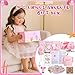 Guiqulai Axolotl Gifts for Girls Kids Cute Axolotl Plush Toys with Flannel Blanket, Glass Tumbler, Purse, Stuffed Doll, Necklace, Stickers and More Axolotls Stuff for Kids Birthday