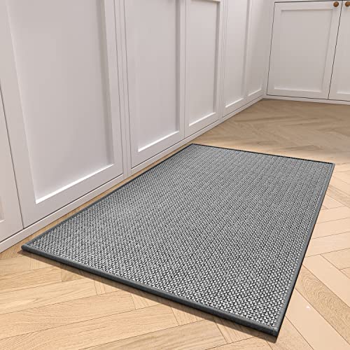 Kitchen Rugs and Mats Non Skid Washable, Absorbent Runner Rugs for Kitchen, Front of Sink, Kitchen Mats for Floor (Dark Grey, 20"x32") 20"x32" Dark Grey