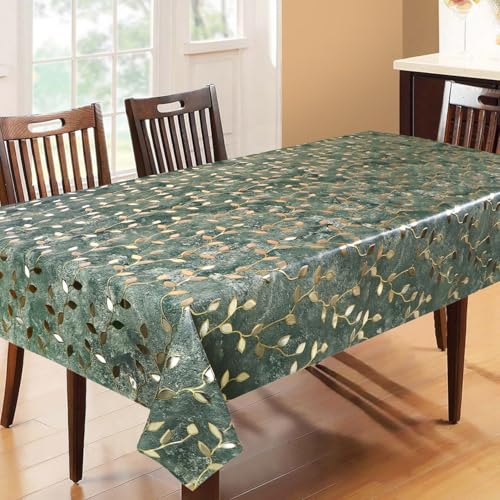 Image of Dakshya Industries PVC Waterproof Withoutlace Dining Table Cover (Size - 54X78 Inch) Rectangle 6 Seater Heat Rasistant, Chang A3