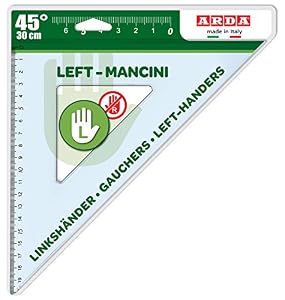 Arda 28730 Man Team 45° Geodreieck Linkshänder 30cm
