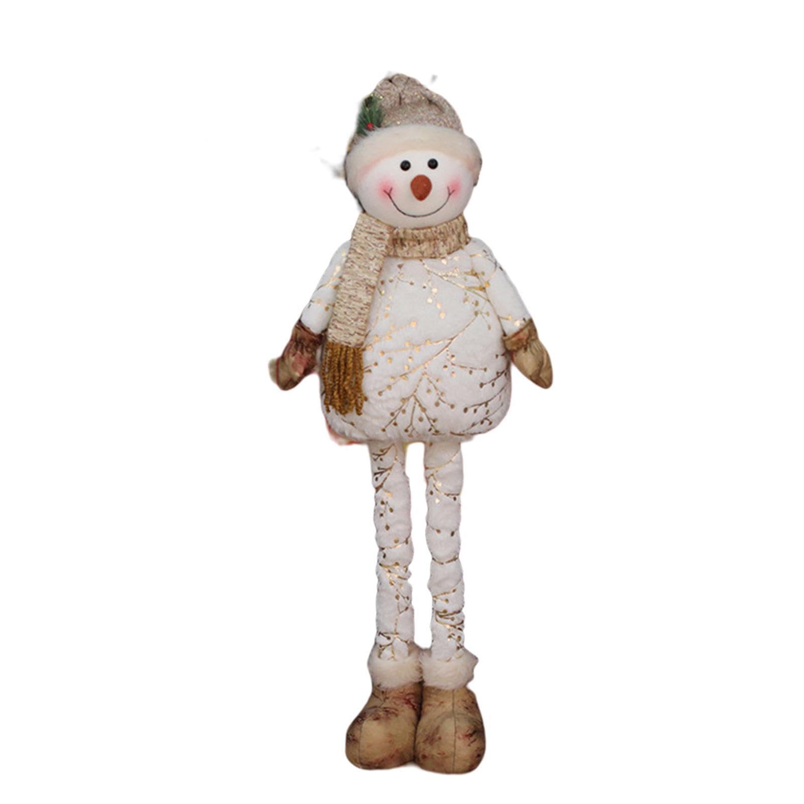 Figurine de Bonhomme de Neige Noël Extensible pour cheminée Bureau, Figurine Noël Extensible, Bonhomme Neige, décoration d'intérieur