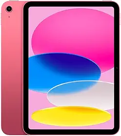 iPad da Apple (10a geração): Com chip A14 Bionic, tela Liquid Retina de 10,9 polegadas, 256 GB Wi-Fi 6 + rede celular 5G, câmera frontal de 12 MP, câmera traseira de 12 MP, Touch ID – Rosa