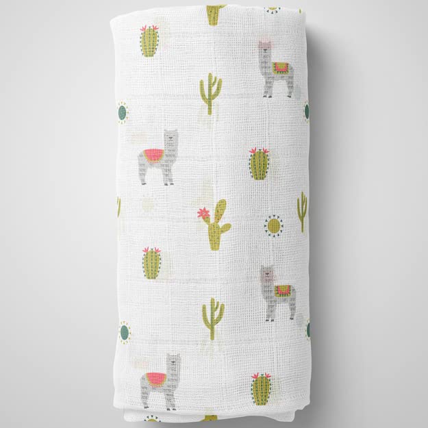 Image of 1ST STEP Muslin Swaddle 60cm*75cm (Pack of 2) Lama, Donuts