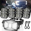 20 Pods Pure White Rock Lights with 2 Pack Connectors Extension Wires,Waterproof Rock Lights Compatible with Trucks Jeep UTV SUV ATV Boat Golf Cart, Mess Free Two-Path Wiring Underglow Kits