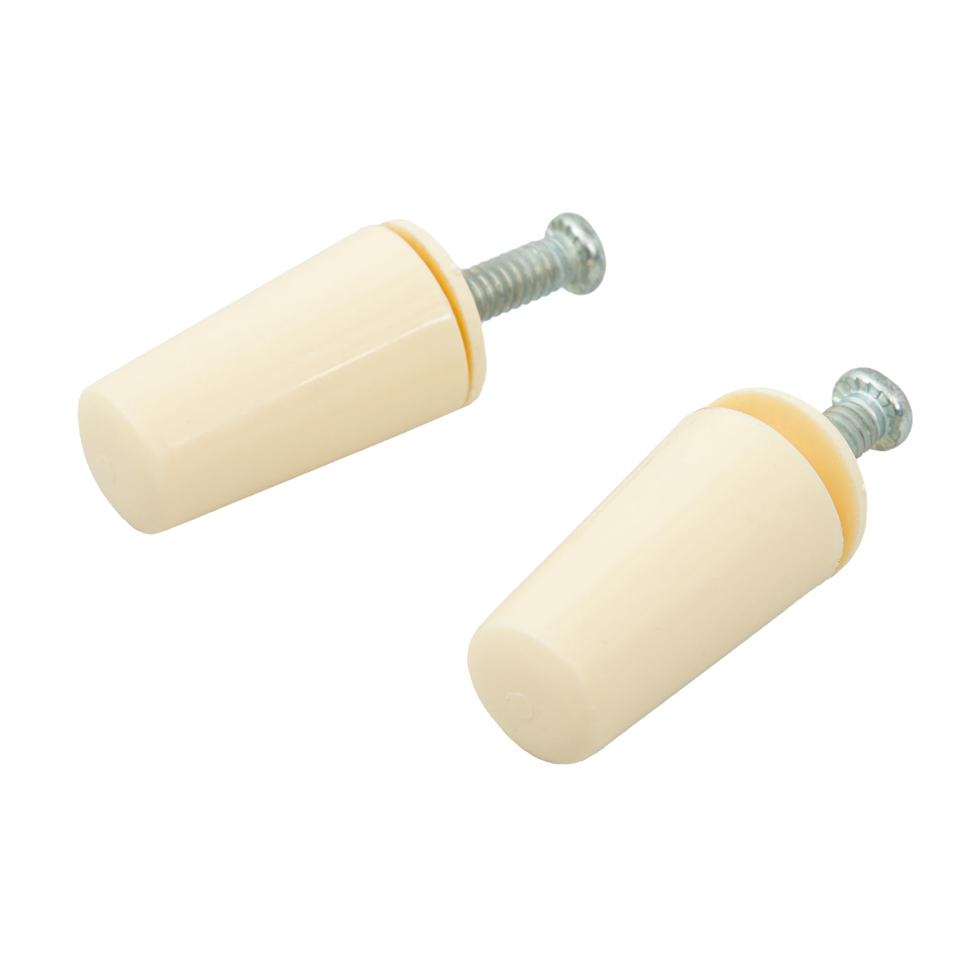 IdeaGenesis - 40 mm Roller Blind Stops Made of PVC, Includes everything you need for mounting Washers and Screws. (12, Ivory)