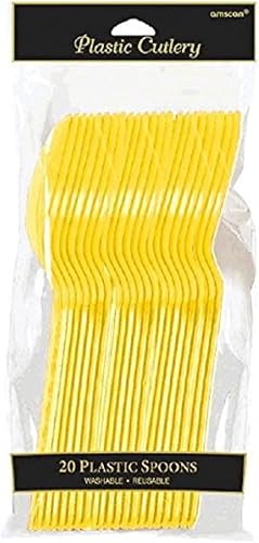 Miniatura 10 de Cucharas de plástico doradas - Paquete de 20