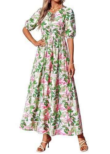 Image of KIRUNDO Maxi Dresses for Women 2026 3 /4 Sleeve Summer Dress