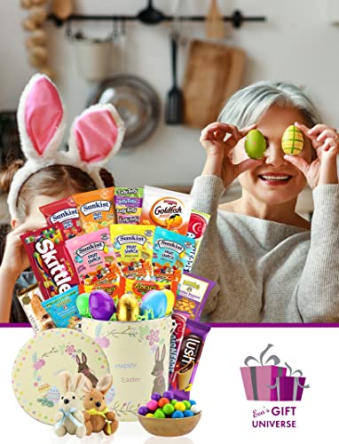 Easter Basket Tin, Premade, Kids, Boys, Girls, Filled With Easter Eggs, Candy, Chocolate, Great Easter Care Package For Family And Friends, Huevos De Pascua, (28 Count) #TOP4