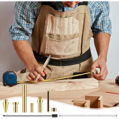 Kit de bolígrafo retráctil de 7 mm para torneado de madera con recambios incluidos 5