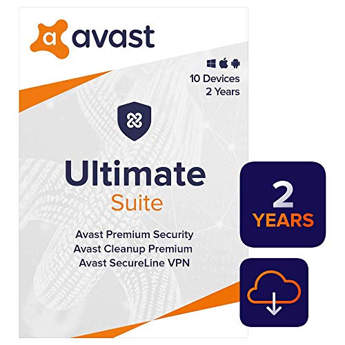 Avast Ultimate 2020 | Antivirus+Cleaner+VPN | 10 Devices, 2 Years [PC/Mac/Mobile Download]