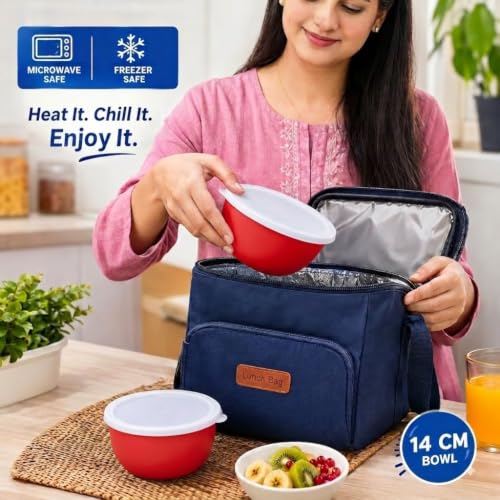 Image of Zaib Stainless Steel Microwave Safe Serving Bowl 500 ml, 14 cm
