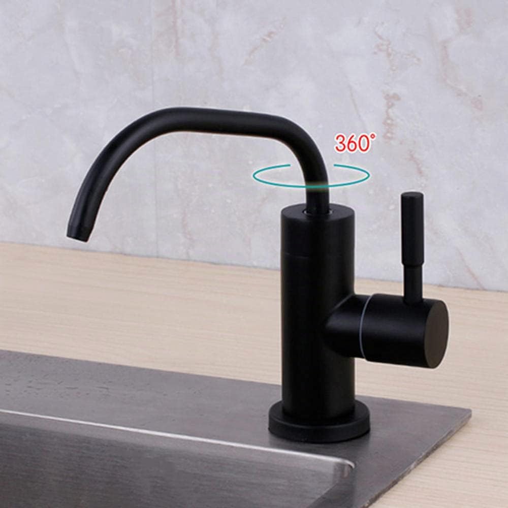 Grifo Cocina Grifo Osmosis 360 Giratorio Caño para Equipos de Ósmosis Inversa Fregadero Filtro - Negro
