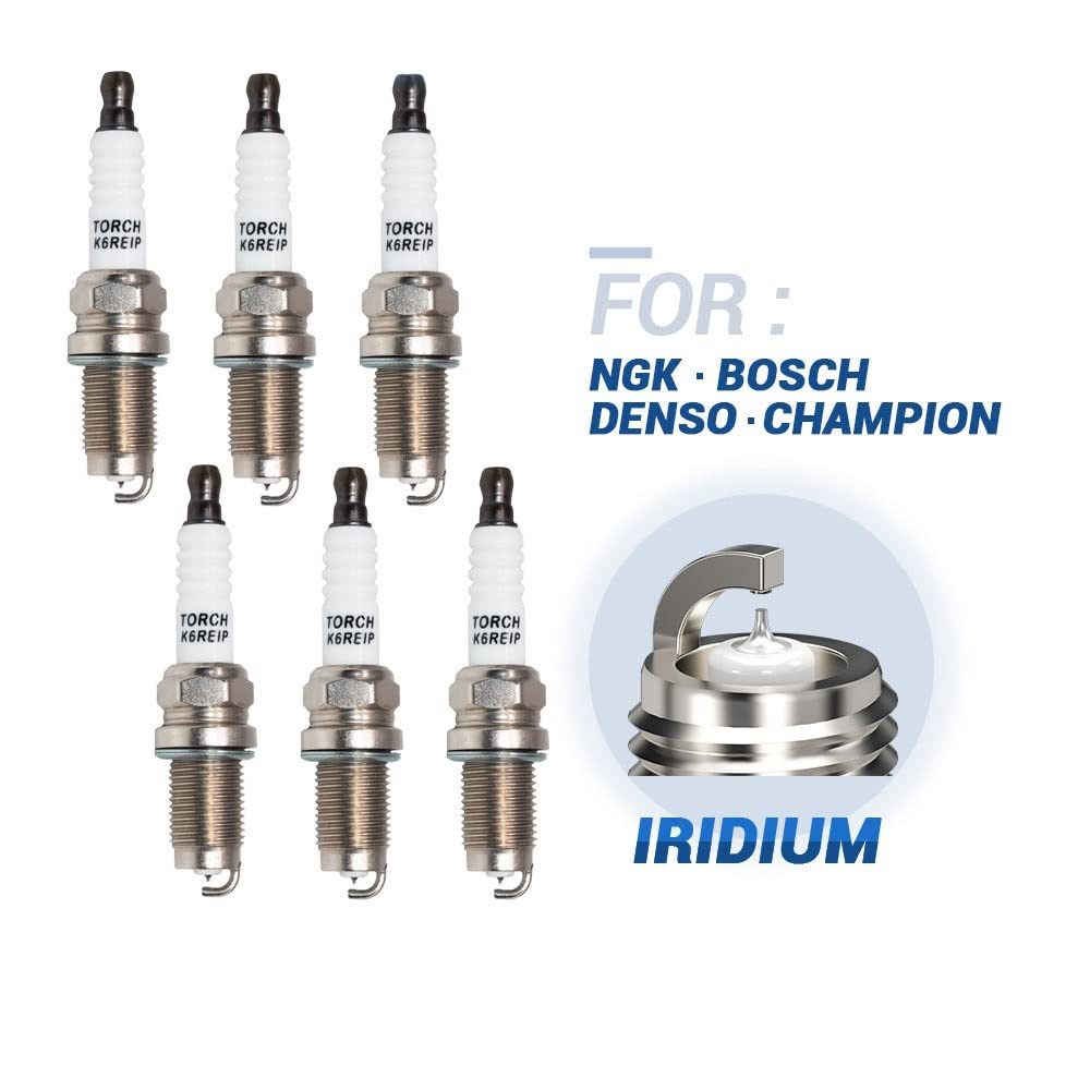 Candele per Automobile Candela di accensione a candela Iridium Platinum K6REIP Sostituire for il sistema di accensione a candela PZFR6R (Color : 2 pieces K6REIP)