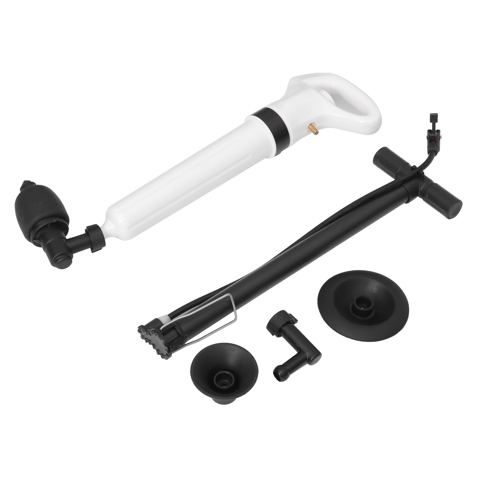 Set Sturalavandini per WC e Cucina in ABS Bianco, Strumento di Pulizia per Eliminare Chioma e Residui, per Casa e Cucina