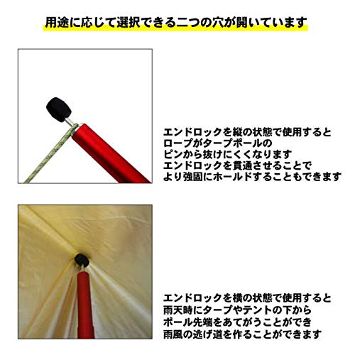 Amazon | 村の鍛冶屋 アルミタープポール用エンドロック 4個セット