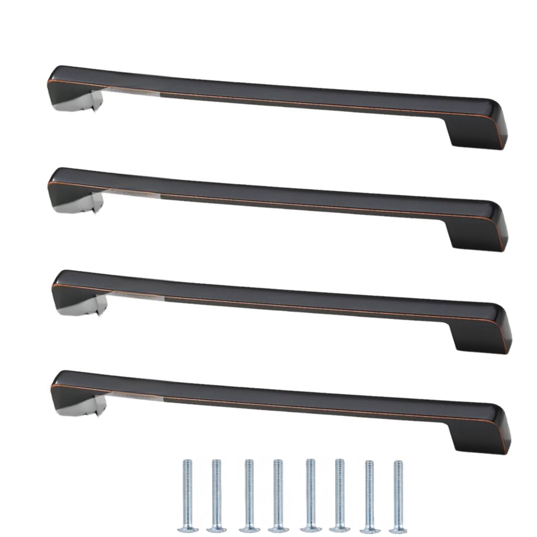 NLQCSXWEP Zinc Alloy Cabinet Bow Handle, Zinc Alloy Cabinet Handles Pack of 4 Multicolor 96-320mm(224mm Black and Red)