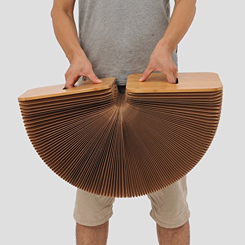 Chaise et canapé en papier kraft, pliable, extensible, design en accordéon