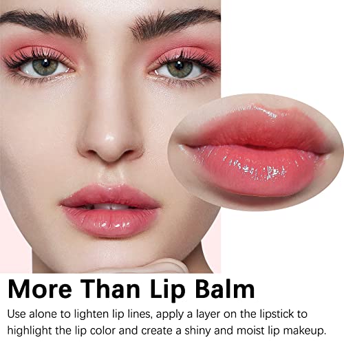 Hydrating Plumping Lip Oil, Moisturizing Lip Gloss Oil, Tinted Lip Balm Lip Care, Transparent Toot Lip Oil, Big Brush Head Glitter Shine Long Lasting Lip Glow Oil (#02 Coral) - Image 5