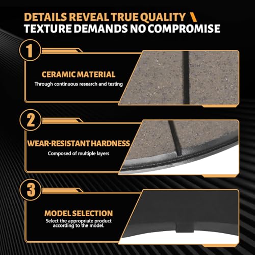 Image of D1056 Front Ceramic Brake Pad Set Fit For Dodge Charger 2007-2010 (AWD /RWD,2.7L,SE),Charger 2006-2007 Base,For Magnum 2005-2006,2008 (SE),Challenger 2012-2013 SXT,Chrysler 300 2008-2009 LX