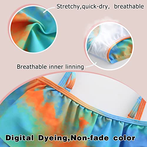 Image of Girls One Piece Swimsuits Off Shoulder Bathing Suit for Kids Hawaiian Swimwear 3-16 Years