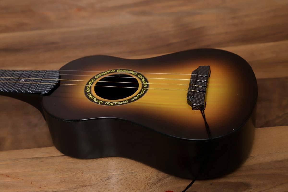 Best Toy Creation 4 String Acoustic Décor Guitar Children's Educational Musical Instrument Child Learning Brown Best Gift 24 Inch Kids Keep Tone Picks Strap Ability Beginner Sound (24 Inch) - Image 3 thumbnail