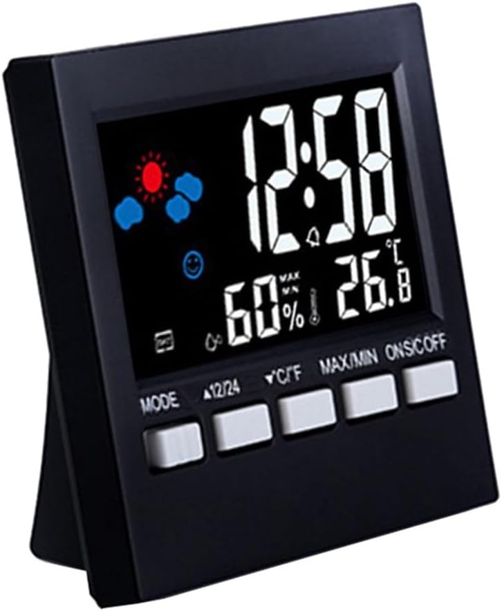 Calendar Clock Alarm LED Backlight Temperature Humidity Display Sound Control Color Screen Weather