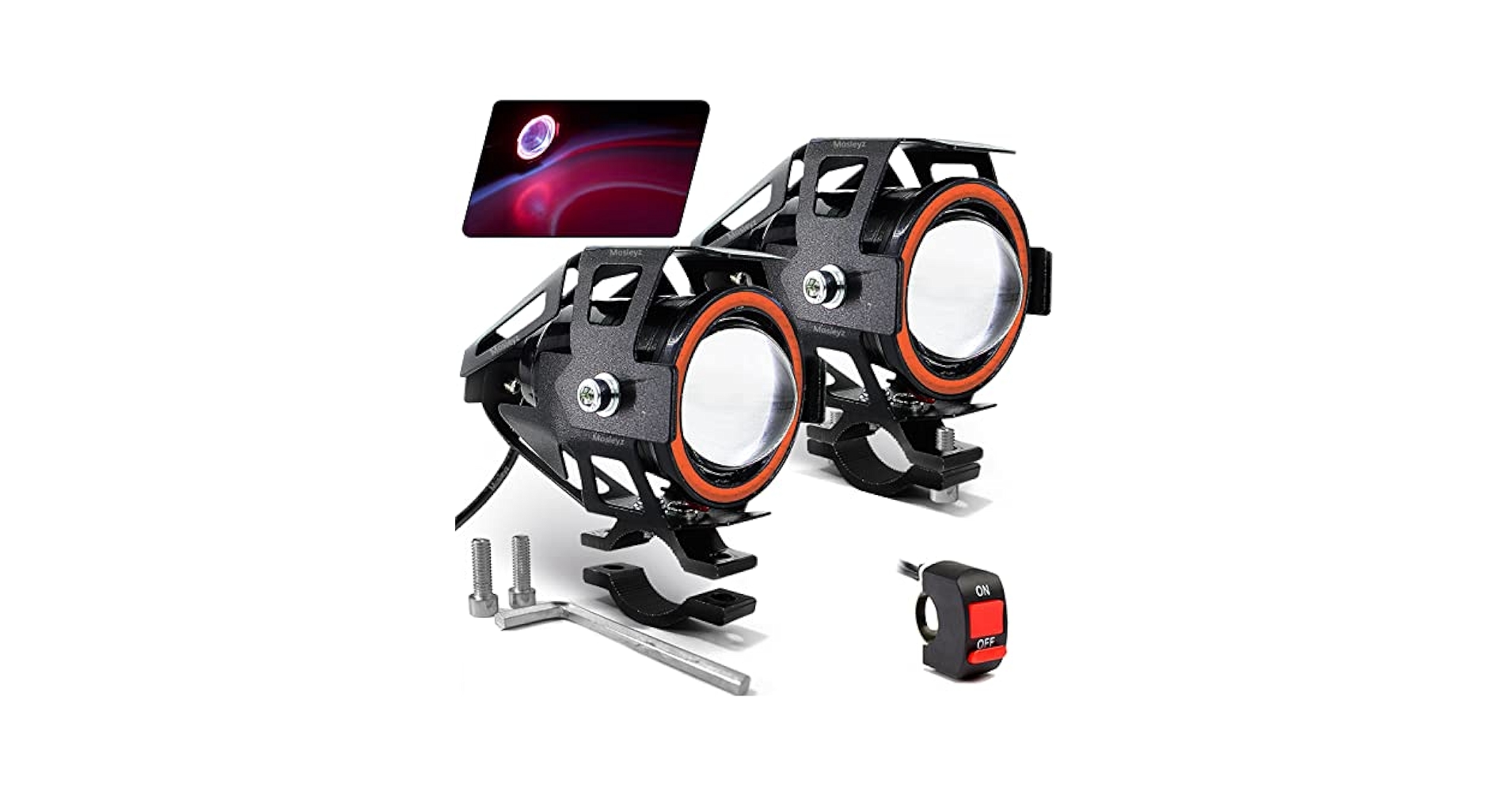 Amazon.com: Motorcycle LED Fog Lights U7 Spotlight Daytime