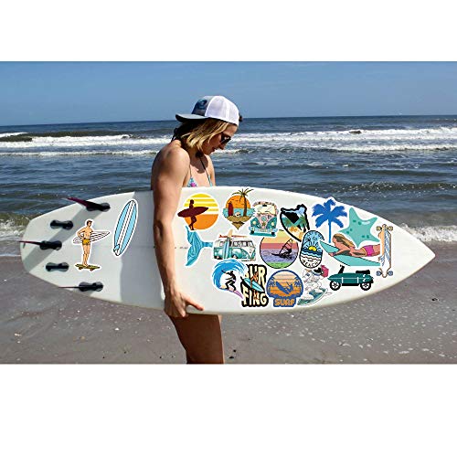 Go Surfing Beach Stickers, 50pcs Waterproof Stickers for Surfboard Water Bottles, Laptop, Summer Water Sports, Refrigerator - Image 3