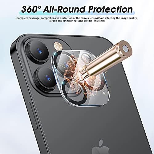 Kinmiee 3 Pack Camera Lens Protector Compatible for iPhone 13 Pro Max 6,7" & iPhone 13 Pro 6,1"-HD Clear/Scratch-Resistant/Case Friendly