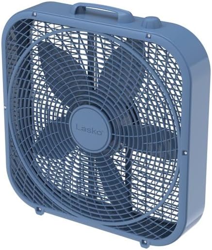 Laskoo Cool Colors 20 3-Speed Energy Efficient Box Fan, Laguna Blue, B20312