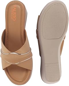 Buy FAUSTO FST KI-661 BEIGE-36 Women's Beige Silver Lining Open