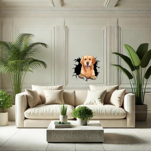 Image of Cute Dog Stickers for Car Window Decals Waterproof Funny Sticker (Golden Retriever Decals)