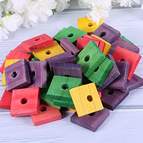 100 stuks papegaai houten clip speelgoed vogel spelen speelgoed papegaaienbeet speelgoed (gemengde kleur) - Afbeelding 3