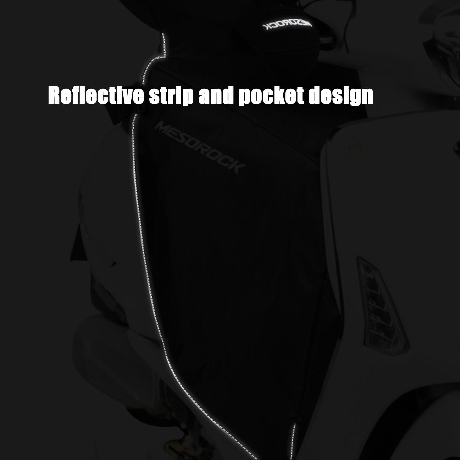 Tablier moto – Protection universelle coupe-vent en PVC pour scooters et cyclomoteurs | Couverture de pare-brise toutes saisons avec grandes poches de rangement pour les journées froides et pluvieuses