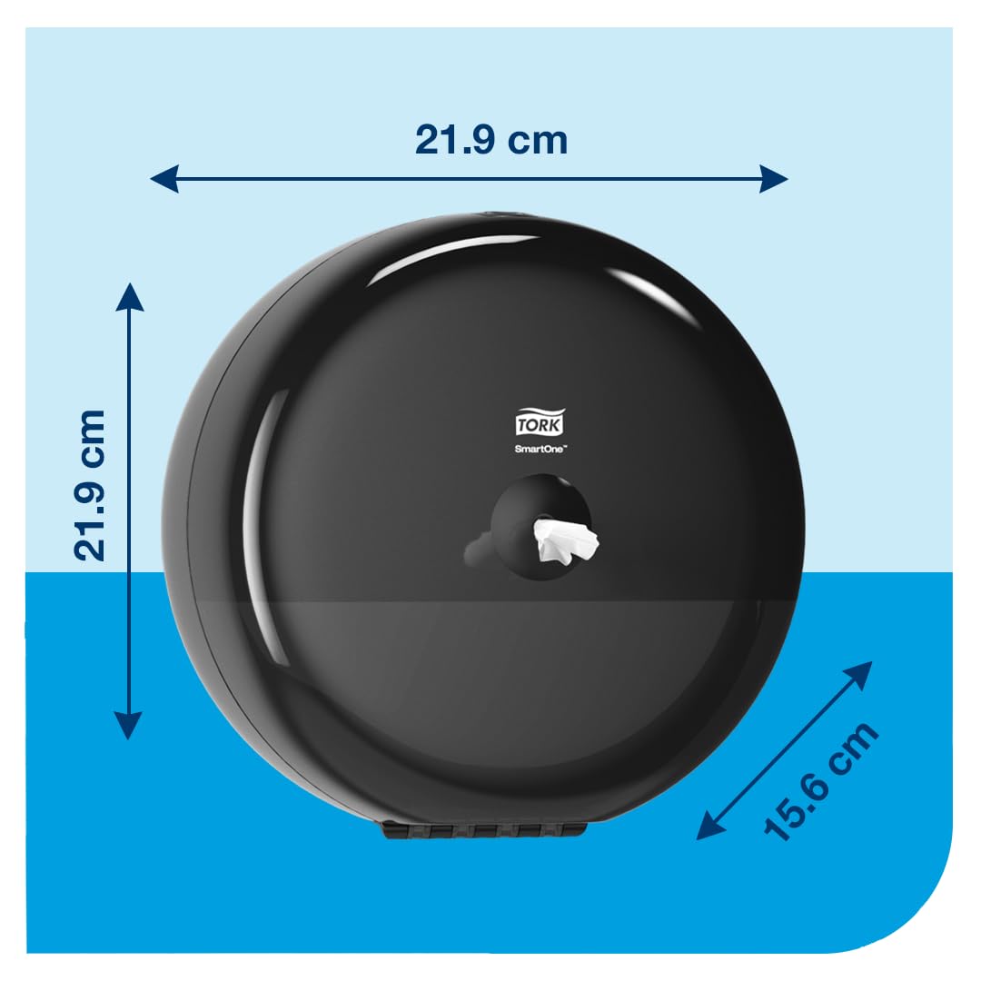 Tork SmartOne Mini Dispensador de Papel Higiénico Negro T9 681008 Alta Capacidad
