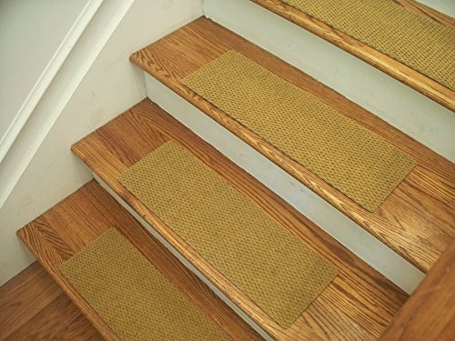 Essential Carpet Stair Treads - Style: Berber - Color: Natural - Size: 24" x 8" - Set of 15