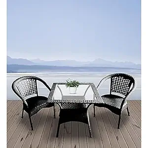 Artic Fashion D-8 Patio|Indoor| Outdoor| Living Room | Balcony | Garden | Chair Table Set (2Chair + 1 Table)|Furniture Set |Coffee Chair Set |Powder Coated|