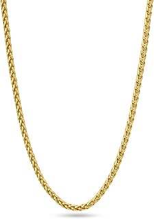 PALMONAS 18k Gold Plated Wheat Neck Chain for Men - Chain Gift For Men & Boys, Men's Stylish Trendy Accessories | Waterpro... Price In India